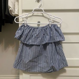 Target off shoulder stripe top